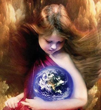 niña con la tierra entre sus brazos gaia La Tierra via Pamela Kribbe: ¿Cómo Cambian Ustedes La Sociedad? 