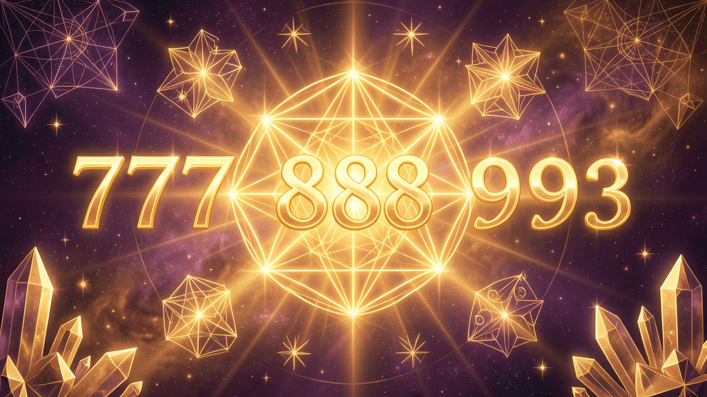 Numeros angelicales 777 888 999 geometria sagrada