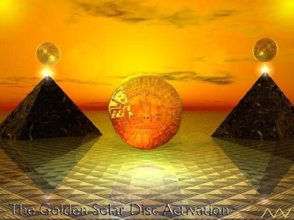 Disco solar piramide egipcia hijos del sol