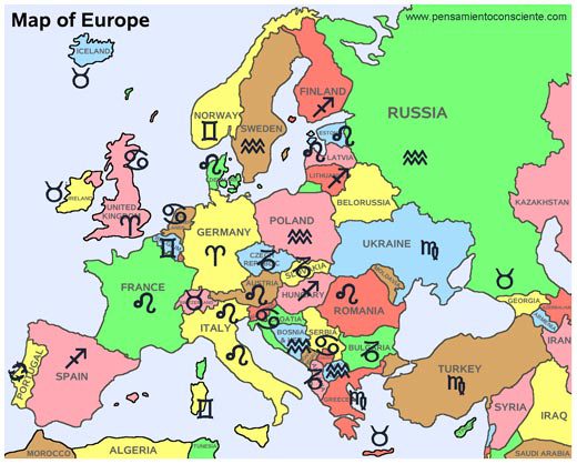 Identidades Nacionales zodiaco europa