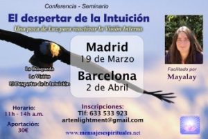 Conferencia & Seminario: El Despertar de la Intuición en Barcelona el 2 de Abril .