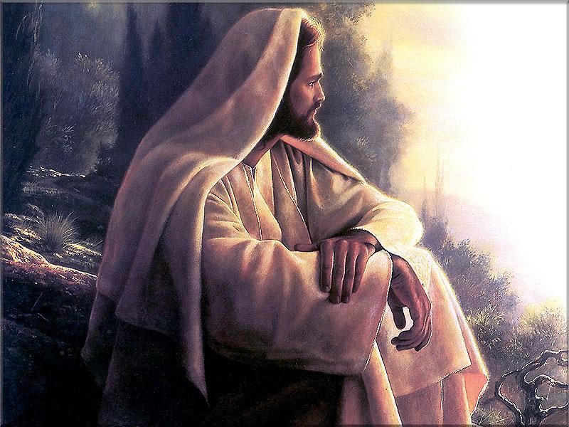 El Maestro Jesus meditando