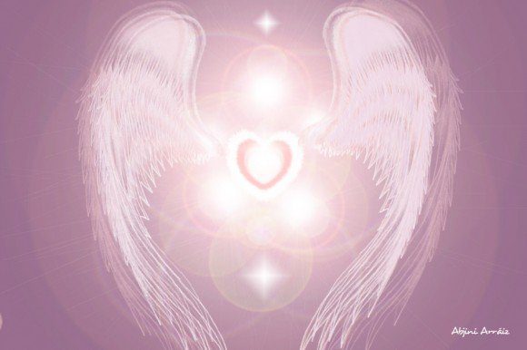 tu espiritu ángel en forma de corazón