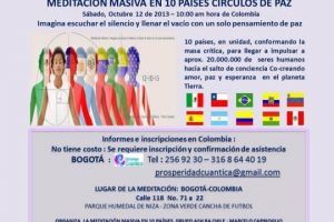 Meditación Masiva en 10 Países Círculos de Paz en  Bogotá – Colombia