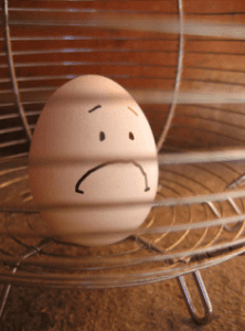 Huevo cara triste