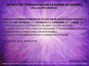 decreto transmutación karma en kharm