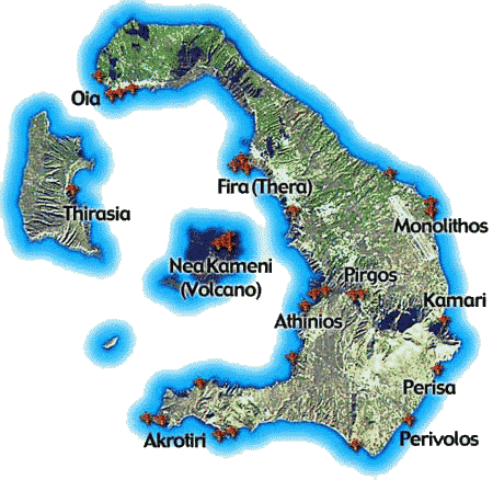 mapa de santorini