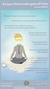 Infografía de Luz: 8 Leyes Universales para el Éxito por Lair Ribeiro.