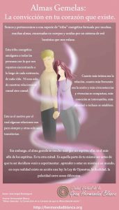 Infografía de Luz "Almas Gemelas: La convicción en tu corazón de su existencia".
