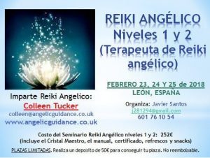 20180117 jorge id137100 reiki angelico carteles 1 2 - Reiki Angelico - Niveles 1 y 2 - (Terapeuta de Reiki Angelico) - Febrero 23, 24 y 25 de 2018 - León, España - hermandadblanca.org