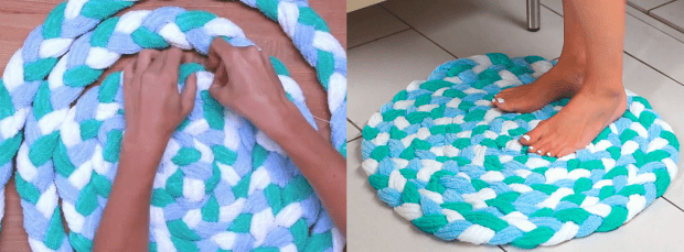 20180222 kikio327154 id143668 4 - Aprovechando materiales viejos: Haz un tapete de toallas para tu cuarto de baño - hermandadblanca.org