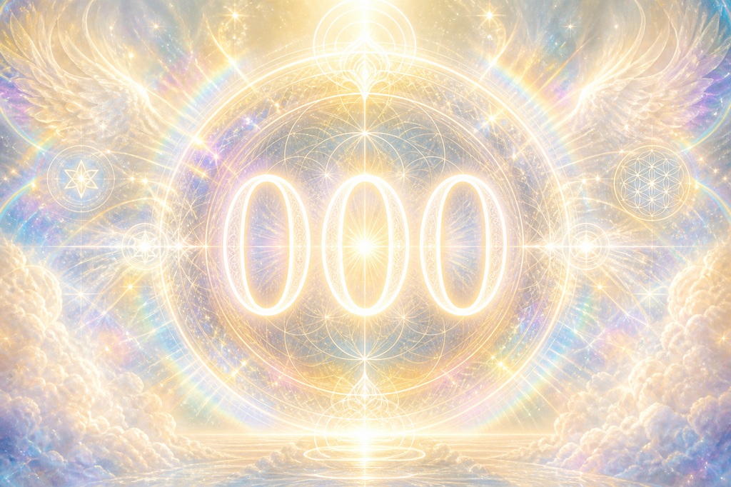 Número angelical 000 unidad divina fuente cósmica