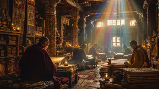 Biblioteca esotérica de estudio vinculada a Djwhal Khul y la tradición tibetana