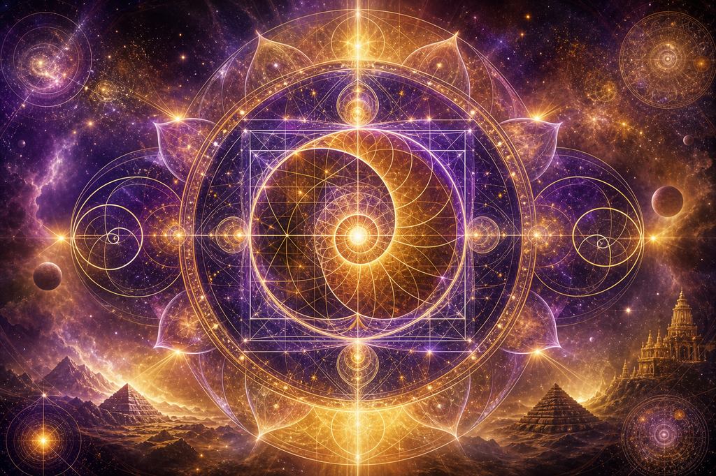 Geometria sagrada y luz espiritual para numeros angelicales