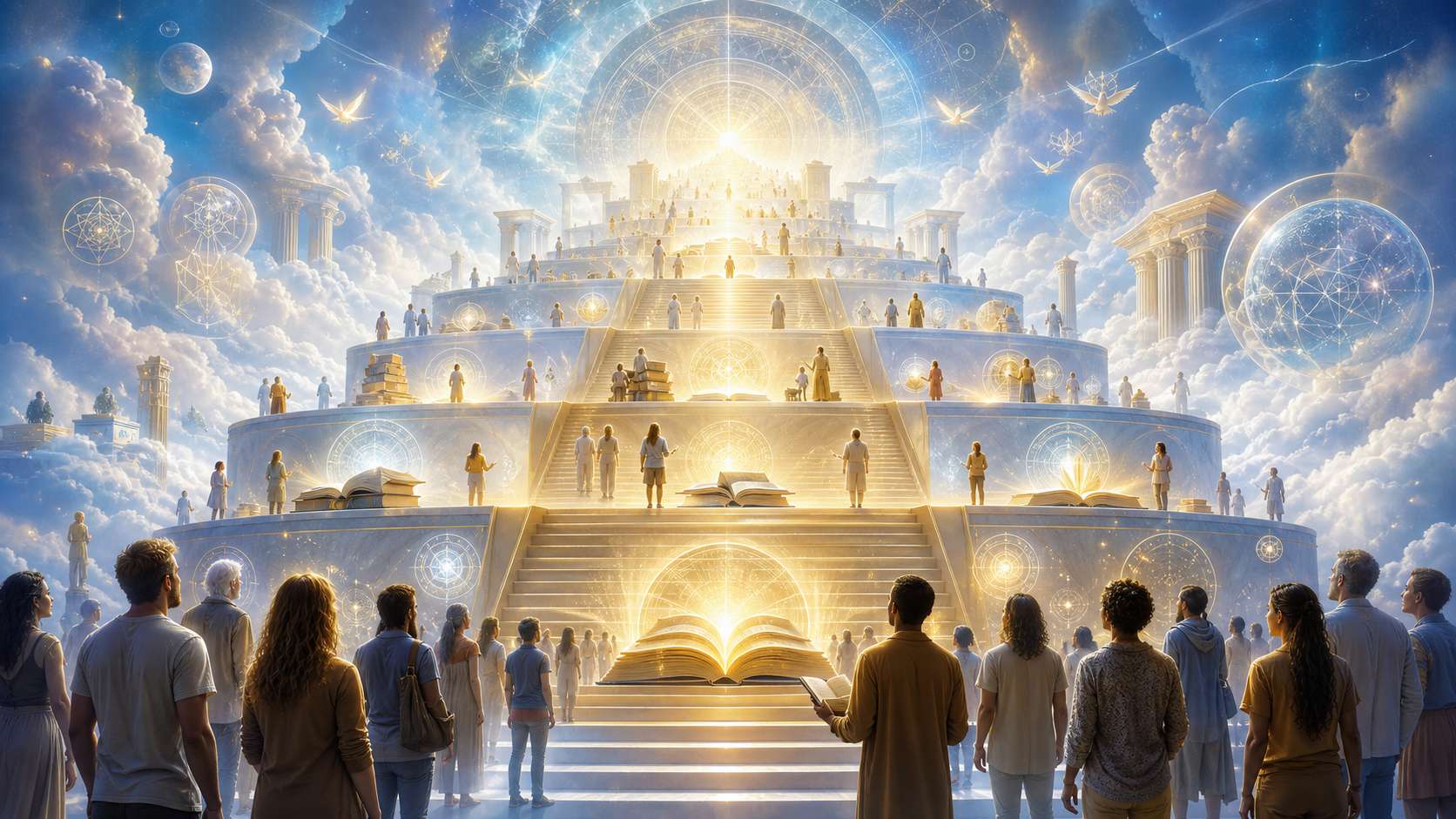 Jerarquía espiritual luminosa y niveles de conciencia en Hermandad Blanca de Luz