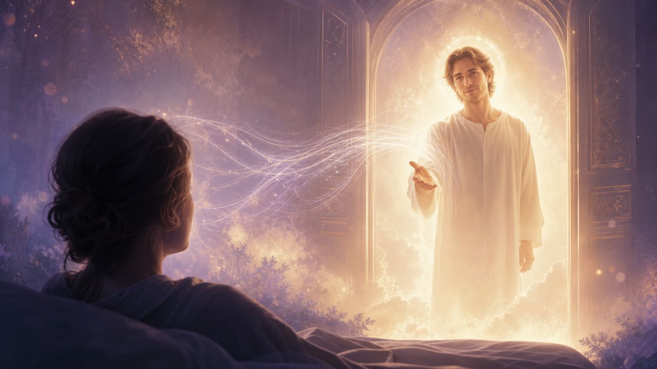 Señales de un sueño de visita genuino con presencia luminosa en una puerta de luz