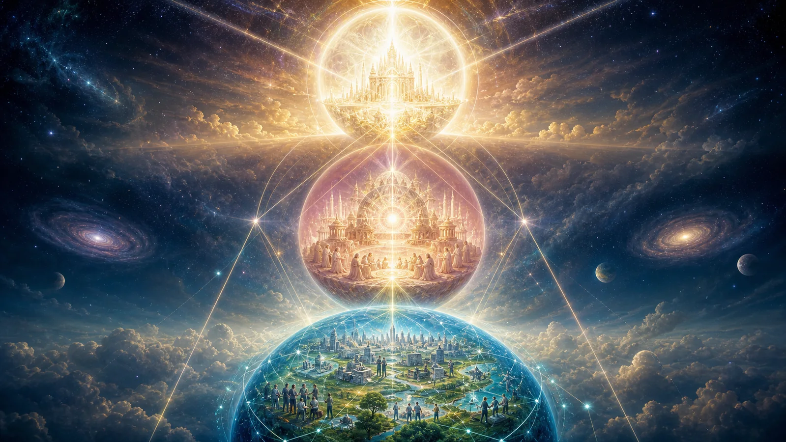 Relación entre Shamballa, Jerarquía y Humanidad como tres centros planetarios