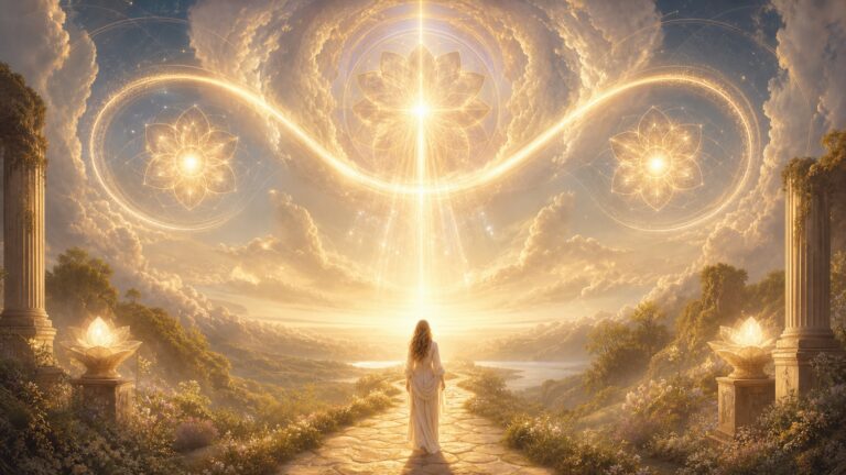 855 significado espiritual con luz dorada, prosperidad, transformación interior y apertura a cambios positivos guiados espiritualmente