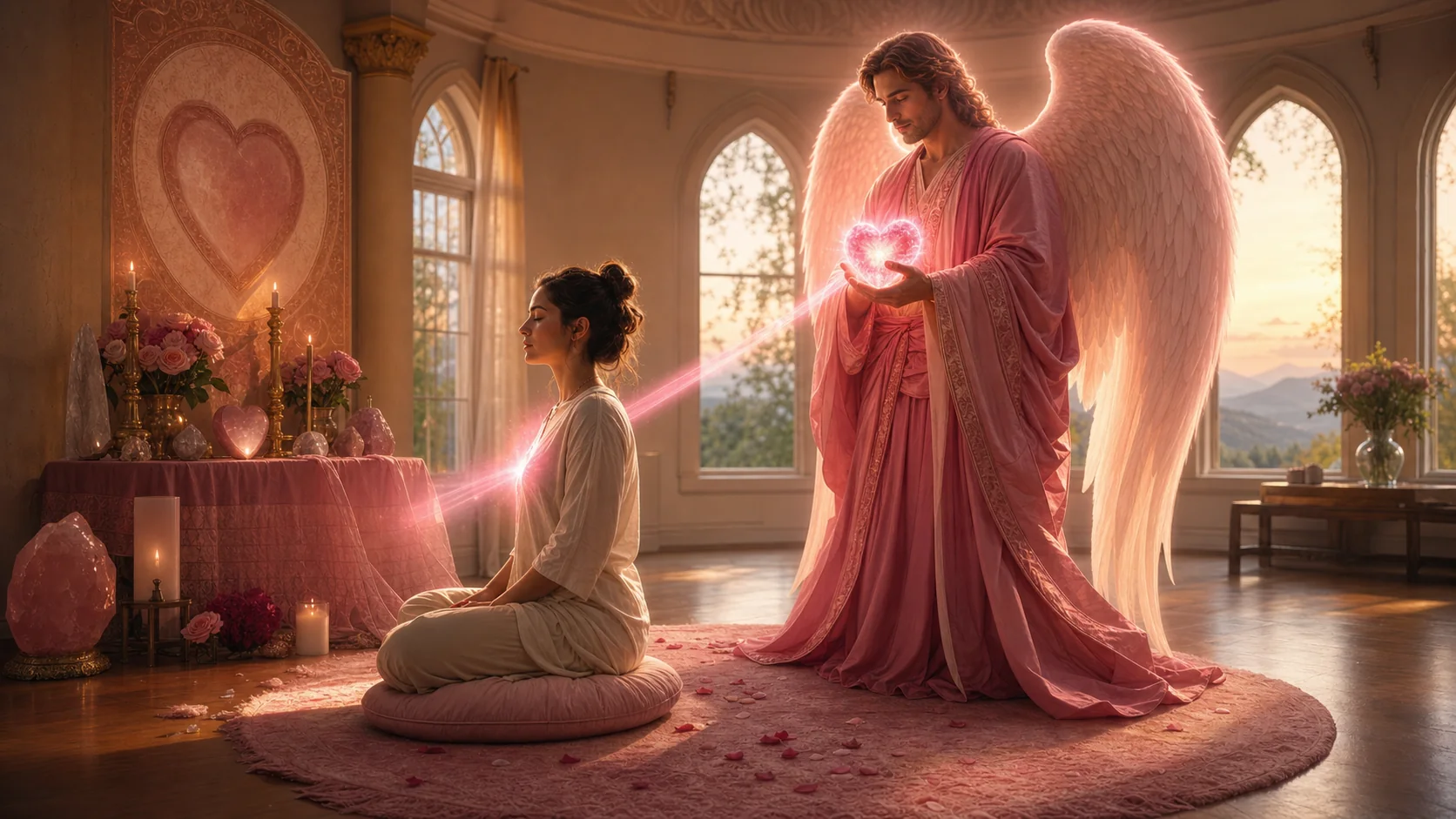 Arcángel Chamuel acompañando una invocación del corazón