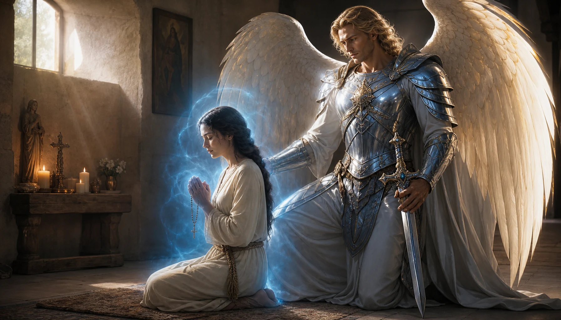 Invocación serena al Arcángel Miguel en práctica espiritual